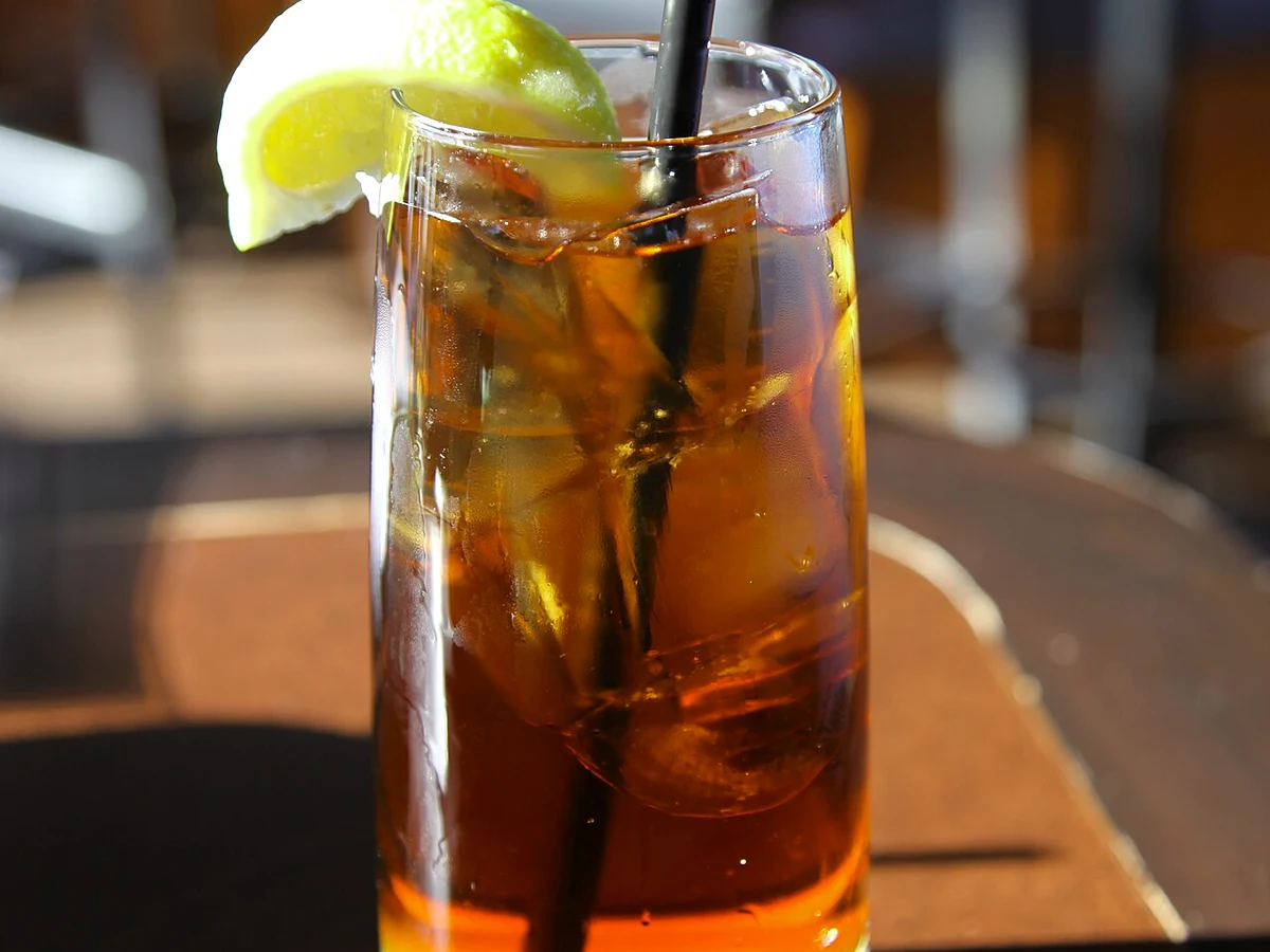 Handcrafted Peach Sweet Tea from Zaxby's