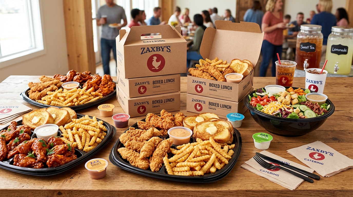 Zaxby's Catering Menu for Groups: Party Platters & Boxed Lunches